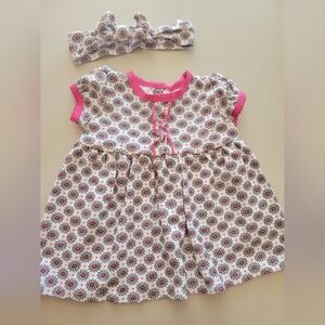 Vitamins Baby 3 months Dress With Matching Hair Accessory